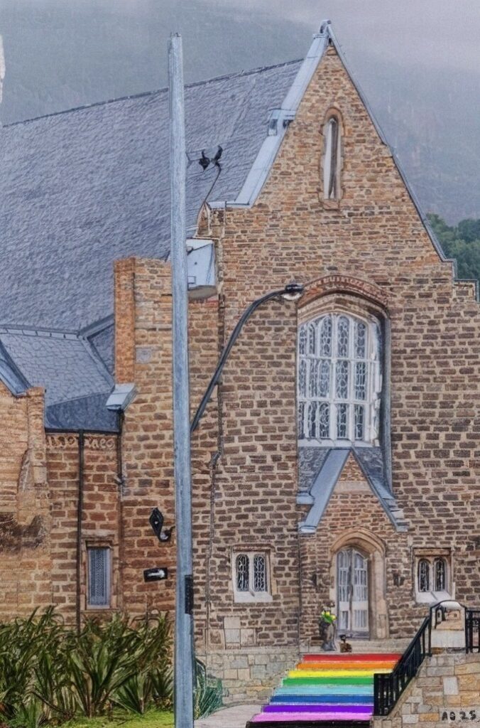 Anna will sing at Roncesvalles United Church's Pride service on Sunday June 28th!   Her portrait of the church, pictured here, was commissioned by lay worship leader David Todd. 